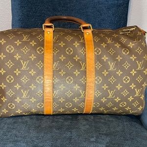 Louis Vuitton Bandouliere Brown Monogram Keepall Weekend/Travel Bag